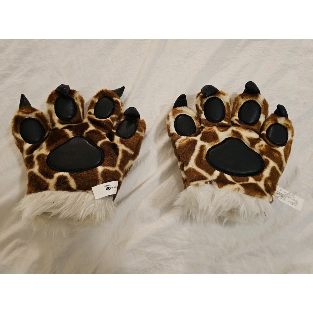 Good Hoper Giraffe Paw Gloves‎ Costume Furry Animal Paws Cosplay Plush